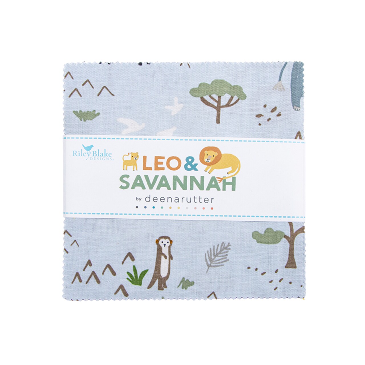 Leo & Savannah 5" Square Pack (Charm Pack / 5" Stacker) by for Riley Blake (5-17540-42)